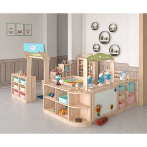 Ensemble table et chaises pour enfants, design moderne, meubles en bois massif pour élèves de la maternelle - Product Image 5