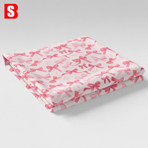 Bessi accepte les commandes de tissu en voile de coton personnalisé avec un motif de nœuds et de rubans roses imprimé numériquement, 100% coton pour vêtements - Product Image 4