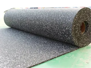 Popular Flat Or Card Slot Speckle Gym Rubber Flooring Mat/rubber Flooring Roll Style Available