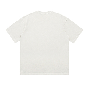 T-shirt en coton tissé 100 % de haute qualité, respirant, avec poche, coupe oversize, style streetwear, effet délavé vintage, sérigraphie - Product Image 6