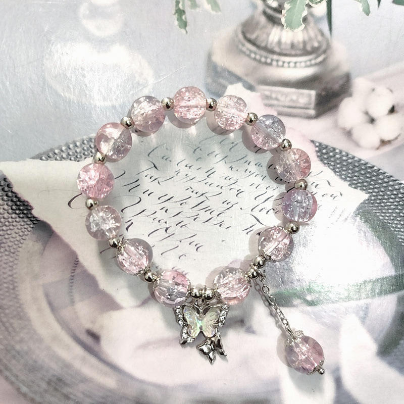 สร้อยข้อมือแก้วผีเสื้อวิญญาณน้ำแข็งหิมะ S90