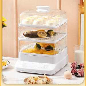 Vaporera Eléctrica Goodwife de 24L, Tres Niveles, Gran Capacidad, Apagado Automático, Uso Doméstico, Blanca, WT-6868 - Product Image 4