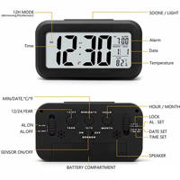 Mini Réveil Intelligent pour Enfants, Gestion du Temps pour Étudiants, Horloge de Bureau Silencieuse, Petite Horloge Électronique de Chevet