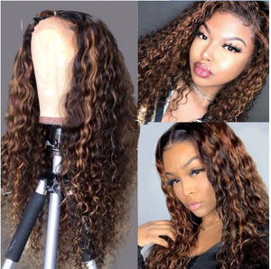 Parrucche Frontali in Pizzo con Capelli Umani Vergini Pre-plucked, Onda Profonda, Colore Miele Biondo Birmano, per Donne Bianche e Nere - Product Image 6