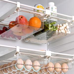 Choice Fun Fridge Drawer Organizer PET Food Safe Material Refrigerator Storage Bins Transparency Fridge Organizers