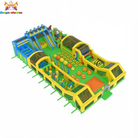 Château gonflable extérieur en PVC, parc de trampolines, aire de jeux, parcours d'obstacles, parc d'aventure à thème, installation facile, capacité 100 personnes
