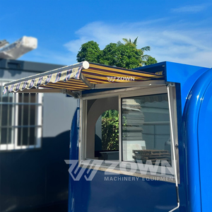Remorque alimentaire mobile commerciale pratique avec plan de travail en acier inoxydable, chariot alimentaire pour la vente de snacks frits et de hot-dogs en extérieur - Product Image 2