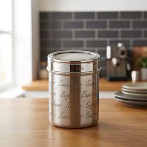 Stainless Steel Wholesale Printed Design <b>Canister</b> with See Through Lid Coffee Sugar <b>Canister</b> <b>Set</b> Steel Kitchen Storage - Product Image 3