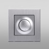 Interrupteur mural à intensité variable en aluminium brossé de haute qualité 500W certifié CE/CB/TUV