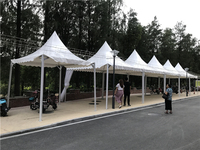 Tente Pagode Extérieure en Alliage d'Aluminium avec Cadre d'Ombrage pour Fêtes, Mariages, Salons Commerciaux, Tente Pagode Personnalisée en Tissu PVC de Haute Qualité