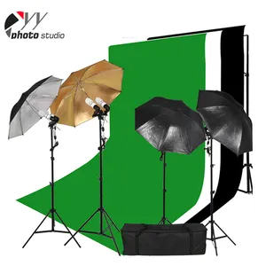 De calidad superior barato luz foto video fotografía Fondo kits con telón de fondo