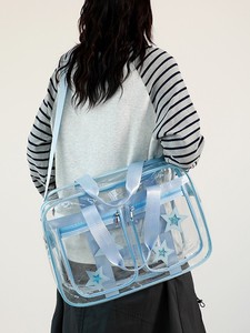 Sac de sport transparent en PVC grande capacité, portable, bandoulière, pour le fitness, imperméable - Product Image 5