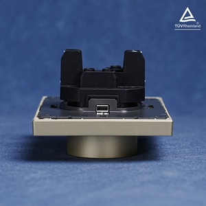 Thiết Kế Hiện Đại Ban Đầu Matte Cảm Giác Da Sơn Đôi Điện Đức Tường Ổ Cắm Màu Vàng Schuko 2P + E Ổ Cắm Ổ Cắm - Product Image 6