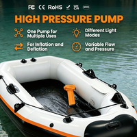 Pompe à air électrique multifonctionnelle haute pression, pompe à air portable gonflable, différents modes d'éclairage, pompe à air pour kayak, lit pneumatique