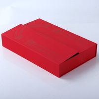Caja de Regalo de Cartón Rígido Roja Personalizada con Cierre Magnético, Caja de Embalaje para Pasteles de Boda Chinos, para Recuerdos de Fiestas
