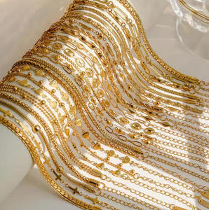 Directement du fabricant, bracelets en zircone imperméables pour femmes et hommes, chaîne cubaine en acier inoxydable plaqué or <span class=keywords><strong>18</strong></span> carats - Product Image 2