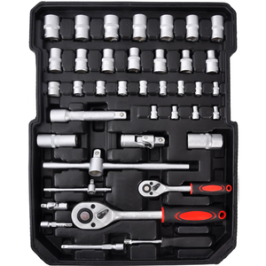 187 pièces ensemble d'outils à main de réparation automatique clé à douille Kit d'outils de mécanicien dans une <span class=keywords><strong>valise</strong></span> en aluminium pour la réparation de voiture de vélo - Product Image 6