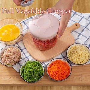 Triturador de Carne y Ajo Multifuncional de Plástico para el Hogar, Picador de Verduras, Prensa Manual, Gadget de Cocina Ecológico - Product Image 2