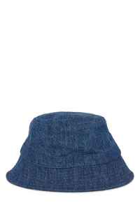 Best Selling Designer Apc Blue Cotton Denim Bucket <b>Hat</b> Printed <b>White</b> Stencil With Printed Logo on Top Applied on the Front - Product Image 2