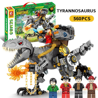 560 + pièces armé T-Rex modèle de construction éducatif bricolage assemblage briques en plastique Dinosaurier Kit bloc de construction ensemble de jouets