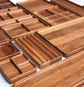 Organisateur de bureau en bois de caoutchouc à plusieurs niveaux (modulaire) - Product Image 6