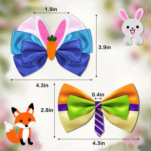 Lindos Lazos para el Cabello con Personajes de Dibujos Animados para Niñas y Bebés, 5 cm, Pinza Metálica para el Cabello, con Pedrería, Perlas, Cinta de Tela, Accesorio para Fiestas - Product Image 4