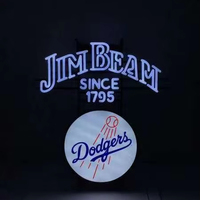 Usine Logo personnalisé motif caractère néon signalisation Jim Beam Faux whisky LED Rectangle Design disponibilité en gros