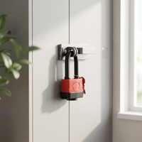 YH9108 Serrures de qualité supérieure de sécurité supérieure Cadenas en fer laminé à longue manille avec serrure grise à cylindre en laiton gris