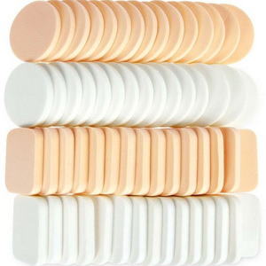Éponge de poudre de maquillage cosmétique ronde nue blanche en latex naturel bon marché pour améliorer votre routine de beauté - Product Image 3
