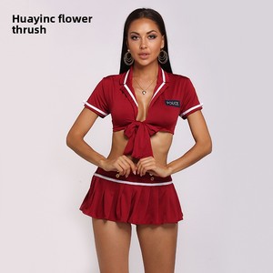 Ensemble <span class=keywords><strong>de</strong></span> lingerie sexy transfrontalier pour le commerce extérieur, tenue <span class=keywords><strong>de</strong></span> nuit en polyester avec nœud et dos nu, uniforme <span class=keywords><strong>de</strong></span> police pour hommes et femmes, modèle 7045 - Product Image 4