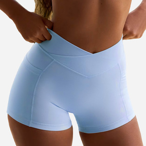 Vente chaude croix taille haute femmes en plein air cyclisme vêtements de sport Shorts serrés Yoga Gym Fitness Shorts d'entraînement - Product Image 6