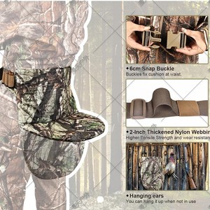 Outdoor Portable Camouflage Seat <b>Cushion</b> <b>Rectangular</b> Woven 100 Polyester Camping Hunting Waist Belt Foldable - Product Image 2
