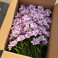 Fleurs artificielles en soie synthétique en gros, haute qualité, toucher réel, jacinthe et lys pour décoration de mariage
