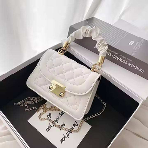 Korean Diamond Lattice Shoulder Bag Women's Messenger Small <b>Square</b> Chain Bag Wholesale PU Ladies Shoulder Bag Customs Handbag - Product Image 2