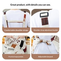 Tablier de barman personnalisé en toile imperméable gaufrée pour restaurant, salon de thé, restaurant de fondue, barbecue, uniforme de service pour femmes