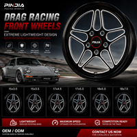 Roue avant PJ Front Runner polie, chrome noir, brossée, 18x5 18x7 pour Lamborghini Gallardo Huracan Aventador Revuelto