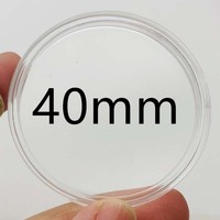 Capsules de rangement transparentes pour pièces de monnaie de 16 à 45 mm, boîte de collection de pièces de monnaie en plastique, boîtes de protection pour pièces de monnaie, conteneur, 100 pièces