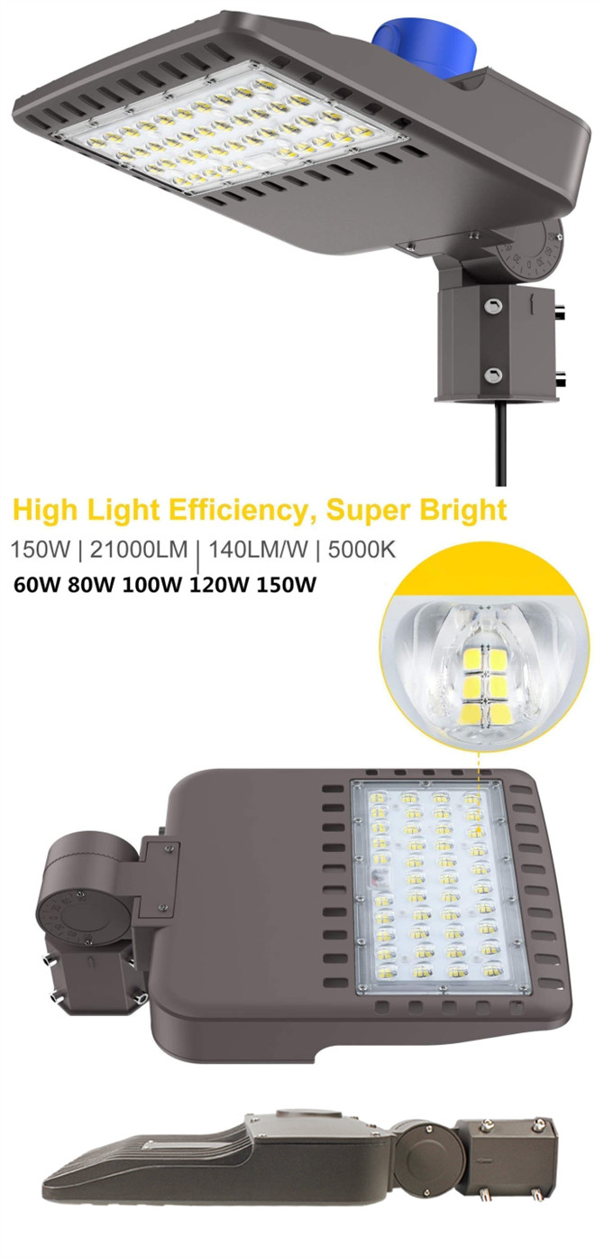 5years warranty DLC ETL cETL 100W 150W 200W 300W 130lm/w Outdoor LED shoebox Area Street Lights