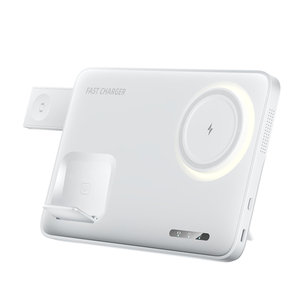 แท่นชาร์จไร้สายแม่เหล็กพับได้ HiTao 15W 3-in-1 สำหรับชาร์จอุปกรณ์หลายชนิด - Product Image 1