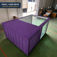 Piscine extérieure personnalisée de 20 pieds de haute qualité, intégrée dans un conteneur maritime, avec système de filtration pour l'enseignement commercial de la plongée