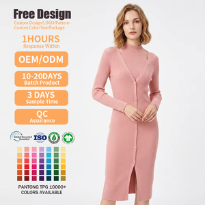 Suéteres OEM con Logotipo al por Mayor, Vestidos de Fiesta para Mujer, Vestidos Ajustados, Vestidos Modestos de Manga Larga para Mujer - Product Image 1