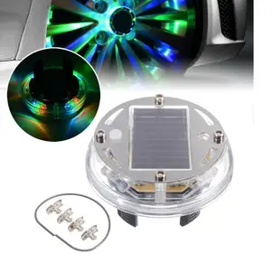 4 מצבי 12 LED RGB רכב אוטומטי אנרגיה סולארית פלאש גלגל צמיג אור מנורת דקור 6.5*6.5*4.5cm