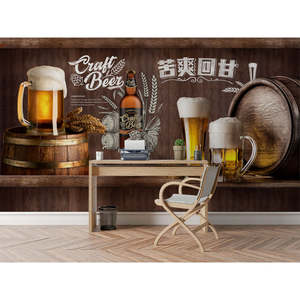 Papel Tapiz Fotográfico 3D Personalizado, Mural Retro Nostálgico de Cerveza para Restaurante, Bar, KTV, <span class=keywords><strong>Bodega</strong></span>, Papel Tapiz Autoadhesivo - Product Image 3