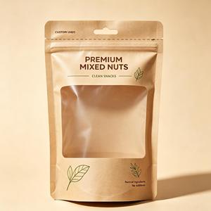 Bolsas de Embalaje Personalizadas al por Mayor con Logotipo, Bolsas con Ventana a Prueba de Humedad, Aptas para Alimentos, para Empacar Carne, Bocadillos, Nueces, Té y Café - Product Image 1