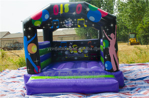 Château gonflable commercial <span class=keywords><strong>DJ</strong></span> Disco Dome pour fête dansante en PVC avec souffleur et lumière LED pour maison de rebond en plein air - Product Image 3