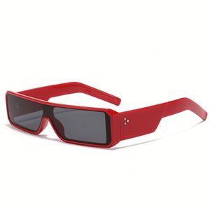 Lunettes de soleil Y2K à monture rectangulaire petite, avec logo personnalisé, verres monobloc, protection UV400, pour hommes et femmes, collection mode 2025 - Product Image 6