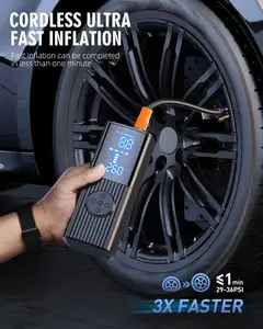 스마트 선물 인플레이션 자동 차단 타이어 팽창기 무선 초고속 타이어 팽창기 LED 듀얼 스크린 디스플레이와 함께 더 넓은 사용을 위한