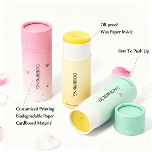 Bán buôn phân hủy sinh học đẩy lên khử mùi ống rỗng tông Lip Balm container không chất thải Kraft Giấy mỹ phẩm bao bì - Product Image 2