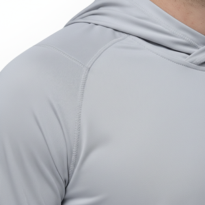Chemise <span class=keywords><strong>de</strong></span> sport à capuche pour <span class=keywords><strong>homme</strong></span> UPF 50+, séchage rapide, manches longues, protection solaire pour la pêche, la randonnée, la course à pied - Product Image 4