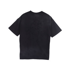 Camiseta de calle pesada con logotipo e imagen, camiseta personalizada de gran tamaño con hombros caídos para hombre, camiseta estampada - Product Image 3